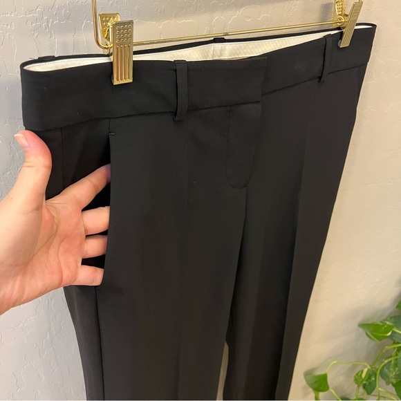 Theory Emery women’s Black Wide Leg Pants wool blend size 10 career pants - Picture 4 of 14